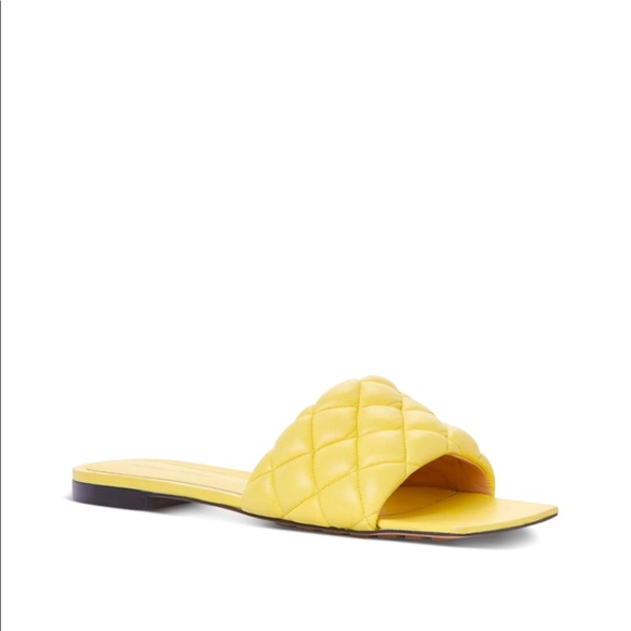 Bottega Veneta Shoes - NWOB Bottega Veneta Quilted Slide Size 38 Yellow